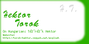 hektor torok business card
